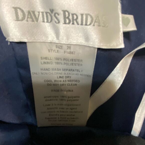 David's Bridal  Strapless Sheer Chiffon Dress - Picture 8 of 9